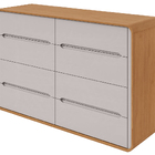 Comoda 8 Gavetas Loop - Lopas Amendoa Clean-off White