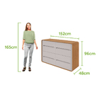 Comoda 8 Gavetas Loop - Lopas Amendoa Clean-off White