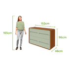 Comoda 8 Gavetas Loop - Lopas Frassino-salvia