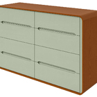 Comoda 8 Gavetas Loop - Lopas Frassino-salvia