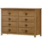 Comoda 8 Gavetas Madeira Maciça 125 Cm 9102 Milani Store