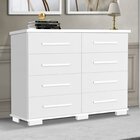 Cômoda 8 Gavetas Ômega Branco Acetinado