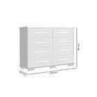 Cômoda 8 Gavetas Ômega Branco Acetinado