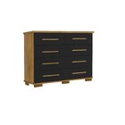 Cômoda 8 Gavetas Ômega Nature/preto