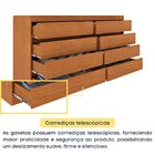 Cômoda 8 Gavetas Orgânica 100% Mdf 158cm Luna Espresso Móveis