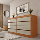 Cômoda 8 Gavetas Orgânica 100% Mdf 158cm Luna Espresso Móveis