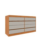 Cômoda 8 Gavetas Orgânica 100% Mdf 158cm Luna Espresso Móveis