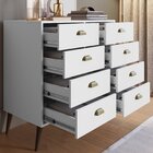 Cômoda 8 Gavetas Para Dormitório Em Mdp Branco