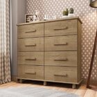 Cômoda 8 Gavetas Paris Móveis Lanza Noce Bronze