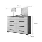 Cômoda 8 Gavetas Samambaia Incabrás Cedro