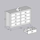 Cômoda 8 Gavetas Topázio 100% Madeira Maciça Para Quarto Frei