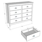 Cômoda 8 Gavetas Topazio  Branco/freijo