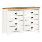 Cômoda 8 Gavetas Topazio  Branco/freijo