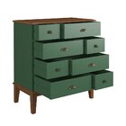 Cômoda 8 Gavetas Verde