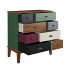 Cômoda 8 Gavetas Verde Color