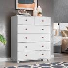 Cômoda 90cm 6 Gavetas Glória Branco Fosco Liso