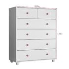 Cômoda 90cm 6 Gavetas Glória Branco Fosco Liso