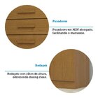 Cômoda 95 Cm 1 Porta 5 Gavetas 100% Mdf Nemésia Espresso Móve