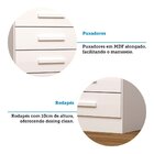 Cômoda 95cm 1 Porta 5 Gavetas 100% Mdf Nemésia Espresso Móvei