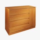 Cômoda  045 4 Gavetas 1 Porta Com Sapateira Cinamomo