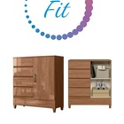 Comoda  1 Porta Com 4 Gavetas Com Pés Santos Andira Jequitiba