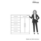 Cômoda  8 Gavetas 2 Portas New Verona Albatroz