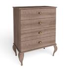 Cômoda  Clássica 4 Gavetas - Rústico