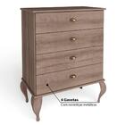 Cômoda  Clássica 4 Gavetas - Rústico