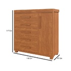 Cômoda  Londres Com Sapateira E 5 Gavetas Camas Fênix