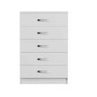 Cômoda Afrodite 5 Gavetas Evidência Branco