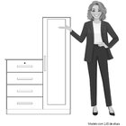 Cômoda Albatroz Belize 1 Porta 4 Gavetas - 412.34