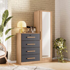 Cômoda Albatroz Belize Plus 1 Porta 4 Gaveta