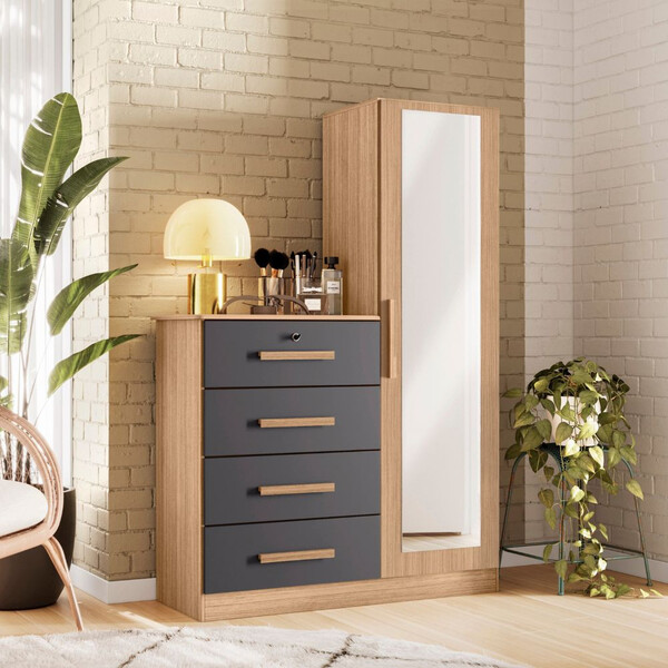 Cômoda Albatroz Belize Plus 1 Porta 4 Gaveta