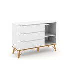 Cômoda Albi Laqueada Branco Soft Eco Wood - Matic