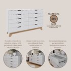 Cômoda Alice 10 Gavetas Em 100% Mdf Branco/louro Freijó