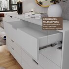 Cômoda Alice 10 Gavetas Em 100% Mdf Branco/louro Freijó