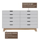 Cômoda Alice 10 Gavetas Em 100% Mdf Yescasa Branco/louro Frei
