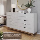 Cômoda Alice 10 Gavetas Em 100% Mdf Yescasa Branco/louro Frei