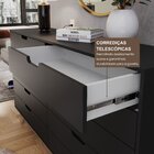 Cômoda Alice 10 Gavetas Em 100% Mdf Yescasa Preto/louro Freijó