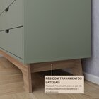 Cômoda Alice 10 Gavetas Em 100% Mdf Yescasa Verde/louro Freijó