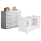 Cômoda Alice 1 Porta Com Berço Multifuncional Doce Sonho - Ph