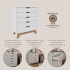 Cômoda Alice 5 Gavetas Em 100% Mdf 95x81x40 Cm Yescasa Branco