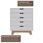 Cômoda Alice 5 Gavetas Em 100% Mdf 95x81x40 Cm Yescasa Branco