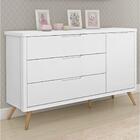 Comoda Alicia 3 Gavetas Branco Nature