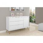Comoda Alicia 3 Gavetas Branco Nature