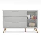 Comoda Alicia 3 Gavetas Cinza Nature