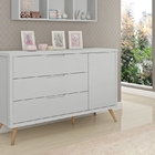 Comoda Alicia 3 Gavetas Cinza Nature