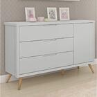 Comoda Alicia 3 Gavetas Cinza Nature