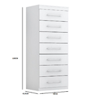 Comoda Aline 7 Gavetas Cor Branca