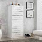 Cômoda Aline Pequena Solteiro 7 Gavetas Branco